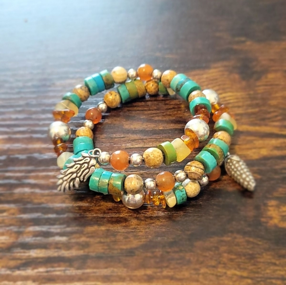 Carolyn Pollack SS Turquoise and Amber